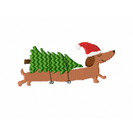 Новогодняя такса/такса/собака/новый год