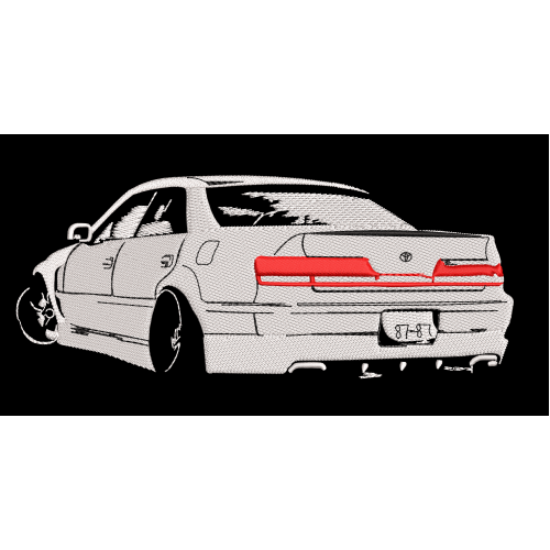 Файл вышивки Машина Toyota Mark для черного