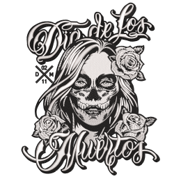Череп и розы/День мёртвых/Dia de los Muertos