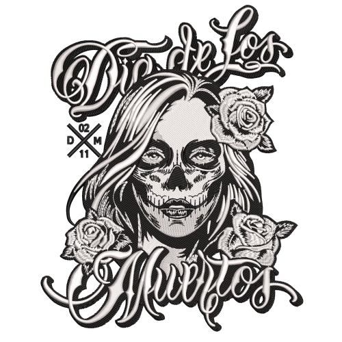 Файл вышивки Череп и розы/День мёртвых/Dia de los Muertos