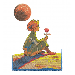 Маленький принц с розой