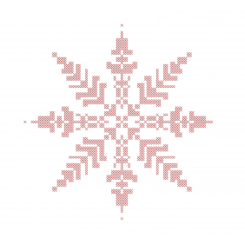 Файл вышивки Снежинка крестик №1
