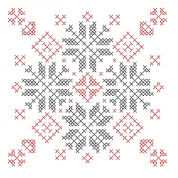 Снежинка крестиком №2