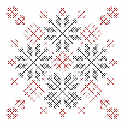 Файл вышивки Снежинка крестиком №2