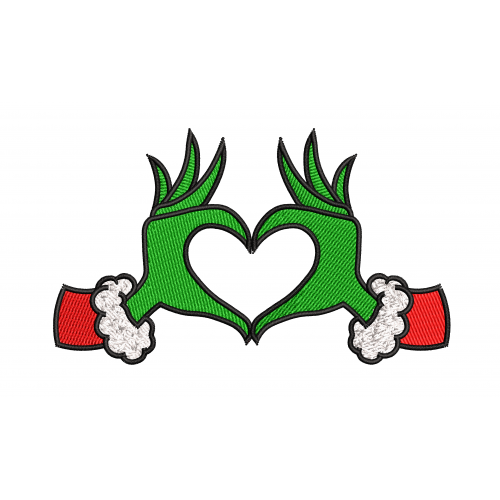 Файл вышивки Гринч Сердечко