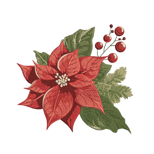 Файл вышивки Рождественский цветок 