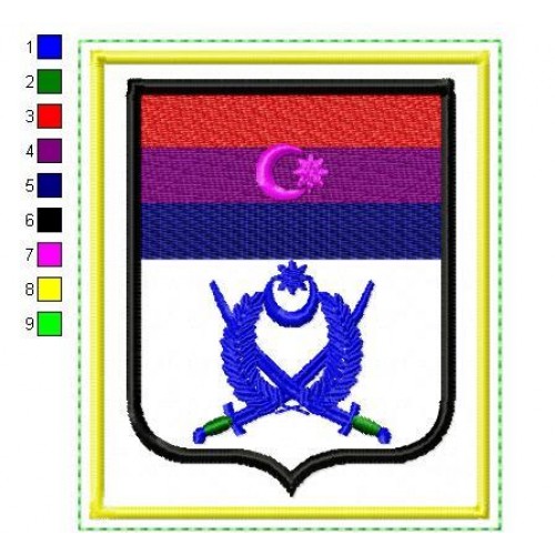 Файл вышивки АЗЕРБАЙДЖАН ФЛАГ