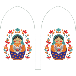 Варежки Матрешка