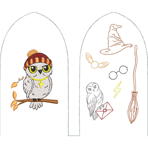 Файл вышивки Варежки Гарри Поттер