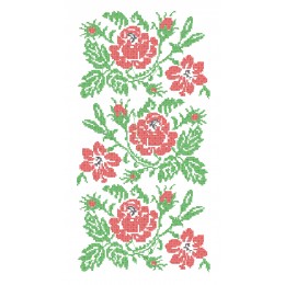 Розы крестиком нагрудник