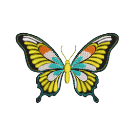 Файл вышивки Бабочка черно-желтая