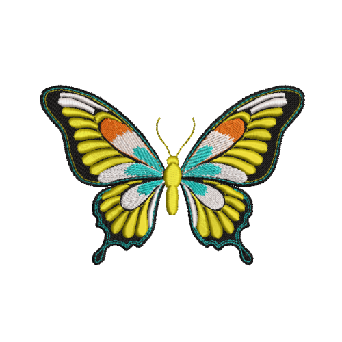 Файл вышивки Бабочка черно-желтая