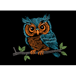 Файл вышивки Сова на ветке_01