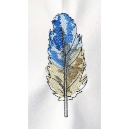 Файл вышивки Перо, акварель
