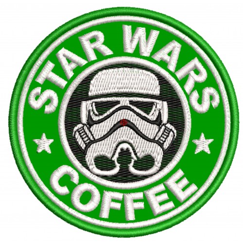 Файл вышивки Звёздные войны, кофе, Star War coffee