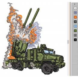 Файл вышивки ТОС-2, Тосочка, залп