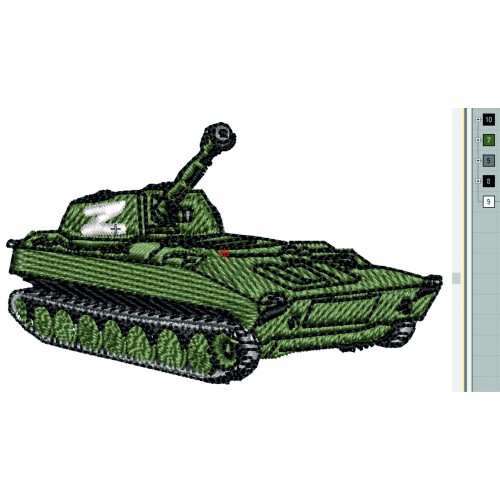 Файл вышивки САУ 2С1 «Гвоздика», МОД-1