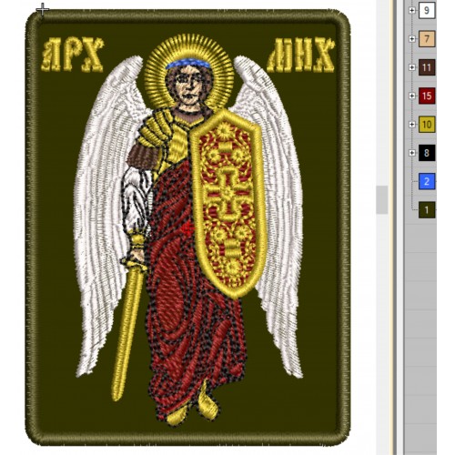 Файл вышивки Архангел Михаил. Святой Архистратиг Михаил, Мод-2, канонический
