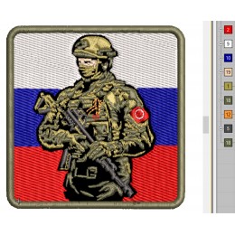Файл вышивки Боец группы "Отважные"