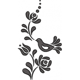 Курочка и цветочки хохлома