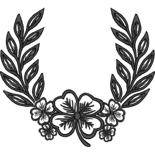 Файл вышивки Венок с клевером