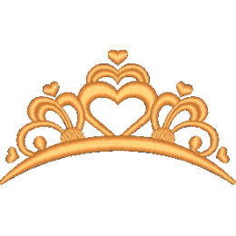 Корона  с сердечками 
