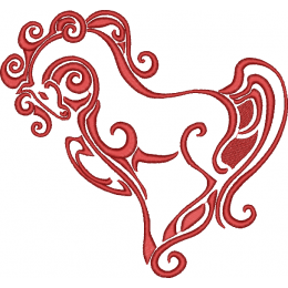 Лошадка красная 