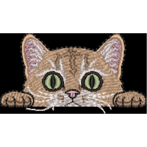 Файл вышивки кот котик выглядывает 