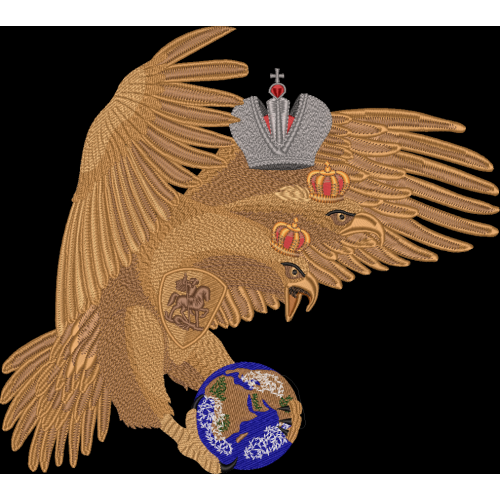 Файл вышивки Двуглавый орел мира 