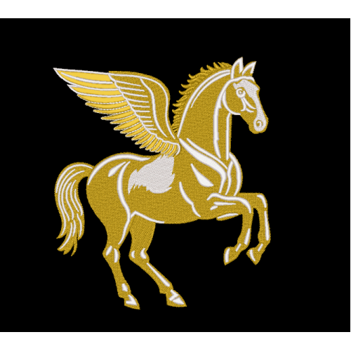 Файл вышивки Пегас золотой