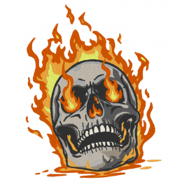 Череп горит