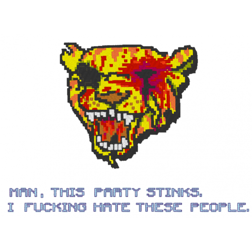 Файл вышивки Hotline Miami на английском