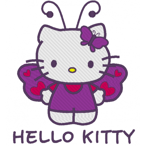 Файл вышивки Hello Kitty бабочка