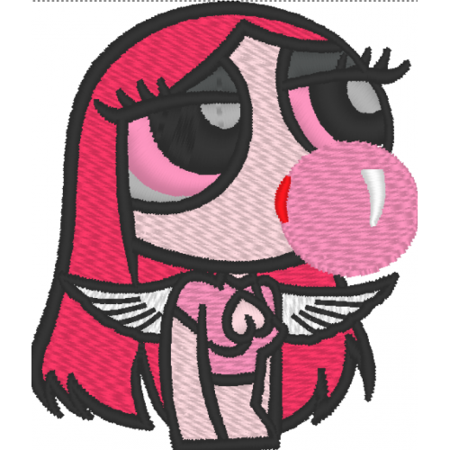 Файл вышивки Девочка со жвачкой