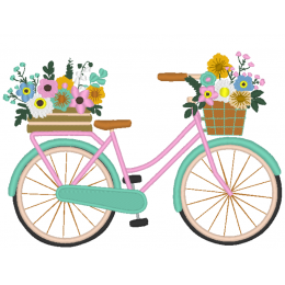 Велосипед с цветами