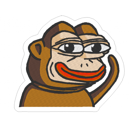 Файл вышивки Мем обезьяна