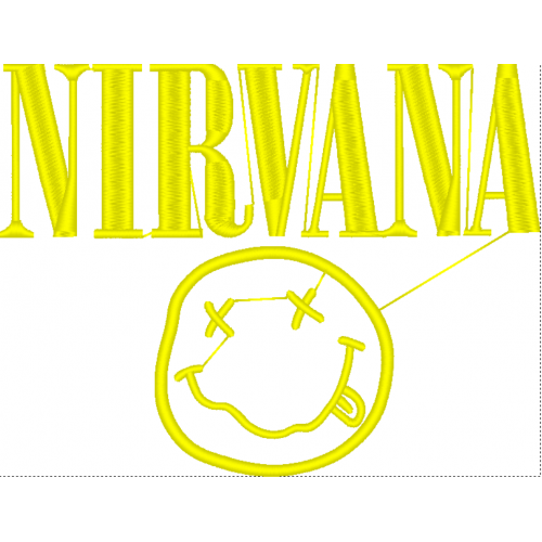 Файл вышивки Nirvana логотип одноцветный/2