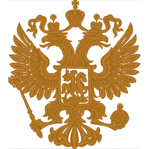 Файл вышивки Герб России контурный маленький