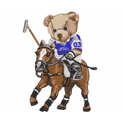 Файл вышивки Мишка Polo Ralph Lauren на лошади