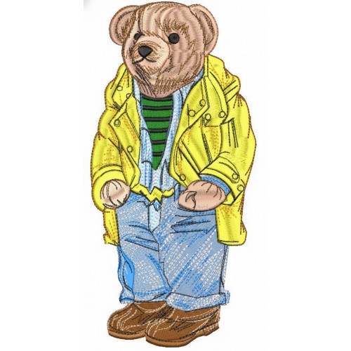 Файл вышивки Мишка Ralph Lauren в одежде 