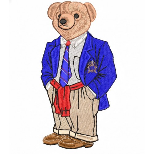 Файл вышивки Мишка Ralph Lauren в костюме