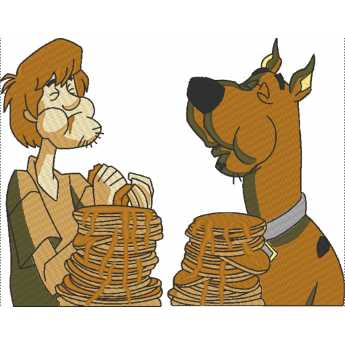 Файл вышивки Скуби ду парный