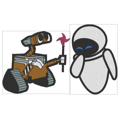 Файл вышивки Валли и Ева парный