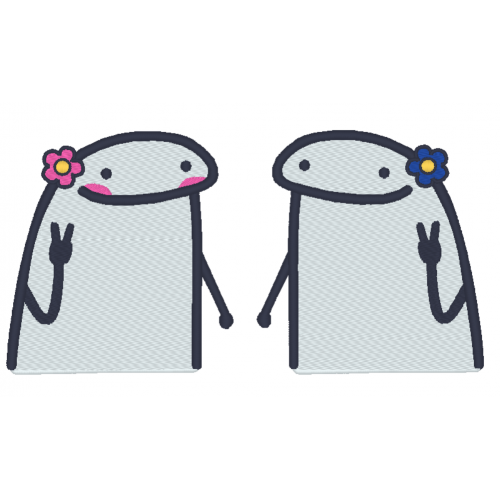 Файл вышивки Парный дизайн милые персонажи