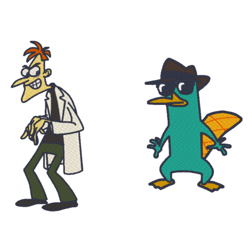 Файл вышивки Финес и Ферб