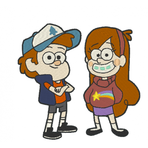 Файл вышивки Гравити Фолз (Диппер и Мейбл)
