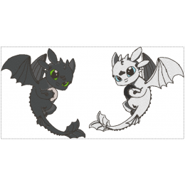 Беззубики парные / черный белый