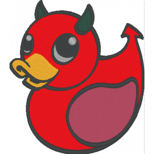 Файл вышивки Игрушка уточка-чертенок