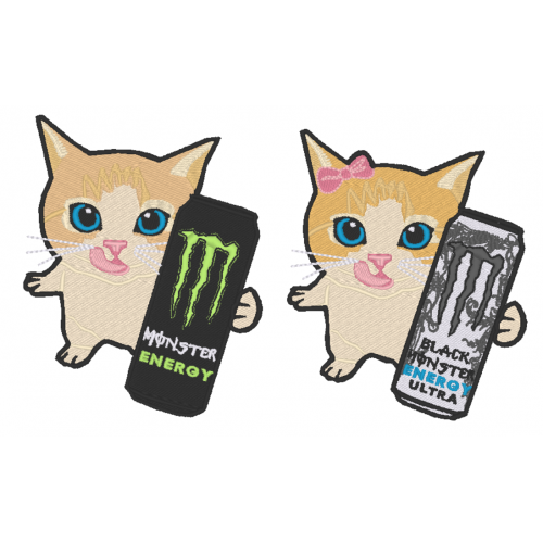 Файл вышивки Коты парные