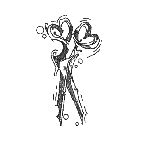 Файл вышивки Ножницы 28 см